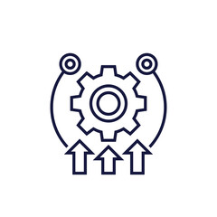 efficiency icon, system performance line vector