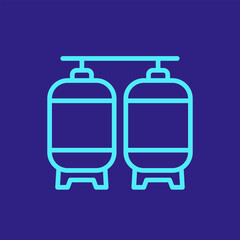 fermentation tanks icon, fermenter line vector design
