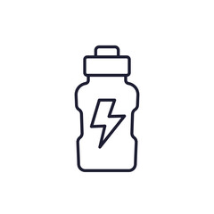 isotonic drink line icon on white