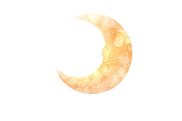curved pale beige crescent moon with a textured surface and soft, subtle glow, no background svg