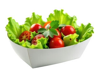A bowl filled with crisp lettuce and juicy tomatoes, great for healthy salads or meal prep