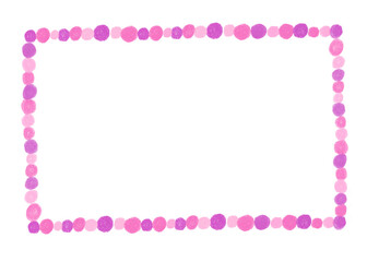continuous pink dots square frame