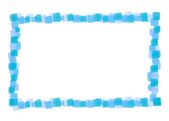 light blue cubic square frame
