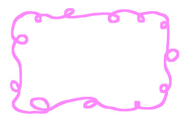 twirly pink ribbon frame	