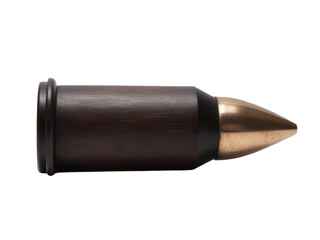 Fototapeta premium A close-up shot of a single bullet on a white surface