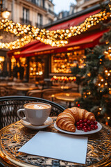 Warm Christmas Morning Caf&eacute; Street Elegance