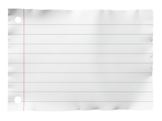 A close-up shot of a torn piece of paper with a red line drawn on it, possibly from a notebook or journal