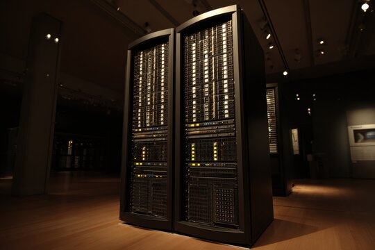 Two server units displayed with modular blades