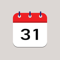 calendar icon showing the 31st day