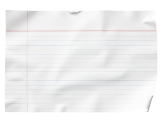 A piece of paper with a red line drawn on it, often used for note-taking or editing purposes
