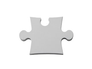 Fototapeta premium A piece of a puzzle on a white background, ideal for use in designs where simplicity and clarity are key