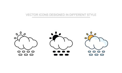 Mist vector design in modern and trendy style icon