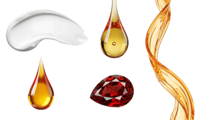 Elegant white striped gift box with a large red bow on top, decorated with realistic pine tree branches and two red Christmas baubles. Festive holiday present isolated on a Transparency background