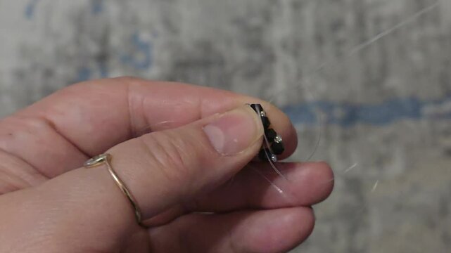 Handcrafted earrings made of beads and glass beads. Silver and gold hardware.