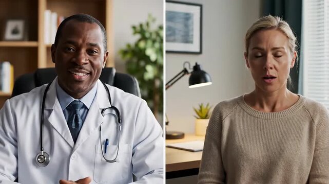 Medical Consultation with Doctor and Patient in Modern Clinic Setting