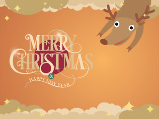 Daily A060 Cheerful Deer Greeting for everyone vector graphic EPS 10
