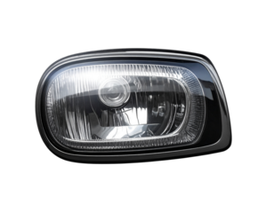 Floating Car Headlight with Stylized Reflection, Dynamic Lighting, Isolated PNG (2)
