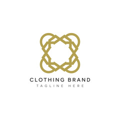 Luxury clothing brand logo template