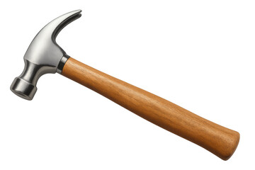 Claw hammer with wooden handle, an essential carpentry tool for construction, diy, and home improvement projects