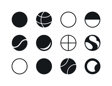 Sphere Logo Variations. Sphere. Icon set. Set Logo of Sphere: bo