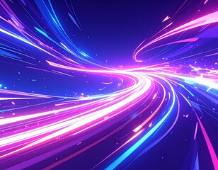 &ldquo;Velocity Stream in Neon Motion&rdquo;