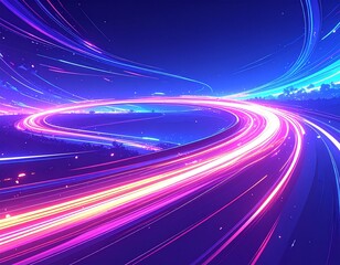 &ldquo;Neon Velocity on the Future Track&rdquo;