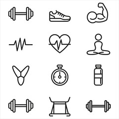 Vector set of icons for web design including business, medical, health, and finance symbols