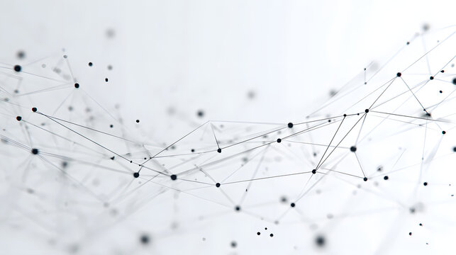 Abstract minimalist graphic representation of digital space network connections visualization - Powered by Adobe