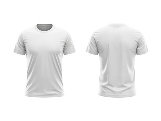 white t shirt template, illustration png element isolated on transparent background