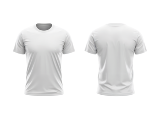 white t shirt template, illustration png element isolated on transparent background