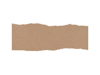 torn cardboard ripped brown paper, illustration png element isolated on transparent background