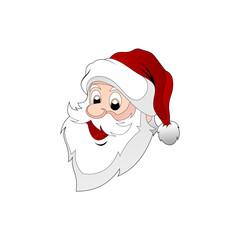 Cute and cheerful Santa Claus Character logo template