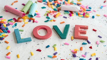 Love writing on confetti design