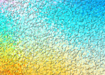 Abstract Textured Background with Colorful Gradient of Turquoise, Yellow, and Orange Hues, Mimicking a Stained Glass Effect