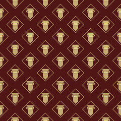 Obraz premium Column Pillar seamless pattern isolated on color background