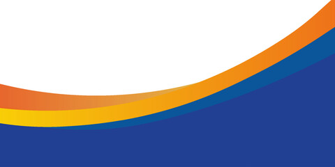 Abstract orange and blue banner background. Graphic design banner pattern background template. dynamic curve shape design.