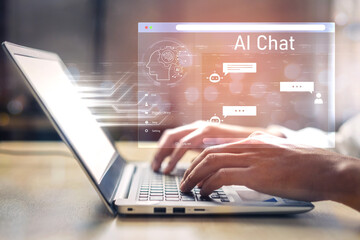 AI chatbot interface facilitates communication, chatbot, and AI interaction for automated user support and information exchange Vouch
