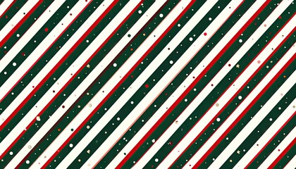 Christmas Diagonal Stripes Pattern with Festive Confetti and Stars.