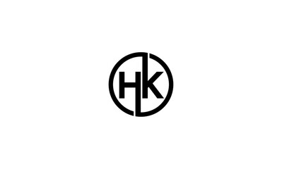 HK initial letters logo or HK monogram