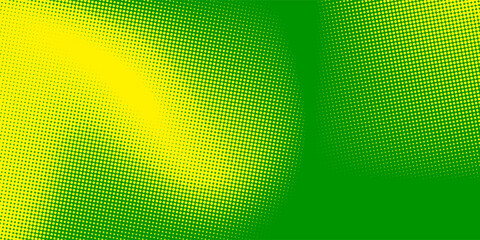abstract dot pattern on green background. Yellow green halftone dots gradient pattern background texture.