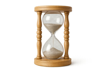 Hourglass with sand flowing, symbolizing passing time, deadline, countdown, workflow, and limited duration