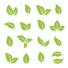 Green Leaf Icons Collection, plant