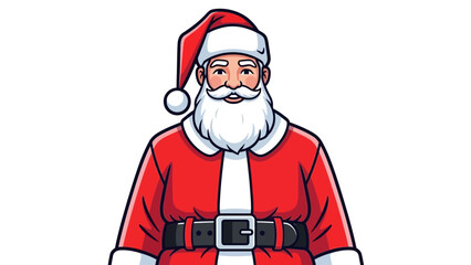 A cartoon illustration of santa claus wearing a red suit
