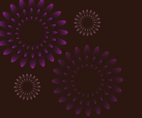 Floral decoration design in maroon color