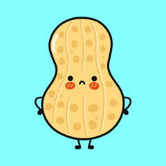 Peanut character feeling sad and frowning