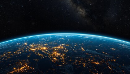 Obraz premium Earth at Night from Space