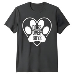 Valentine's Day 2026, Dogs Over Boys T-Shirt Graphic isolated on transparent background