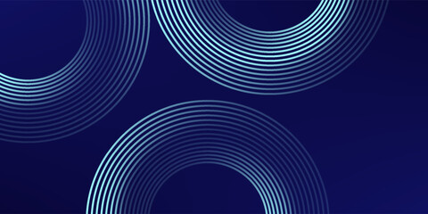 Modern shiny blue circle lines pattern. Abstract blue glowing geometric lines on dark blue background. dark blue background.