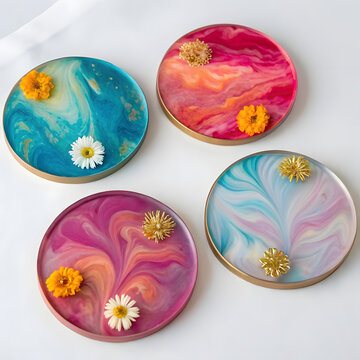 easter eggs with flowers