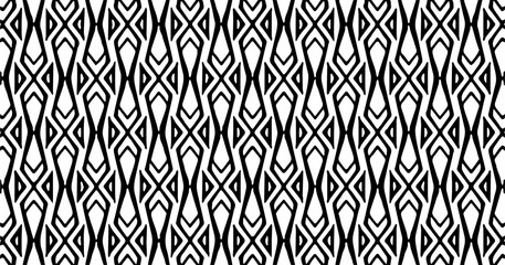 Seamless black and white abstract pattern with flowing geometric lines, perfect for bold backgrounds, textiles, wallpapers, and artistic designs.